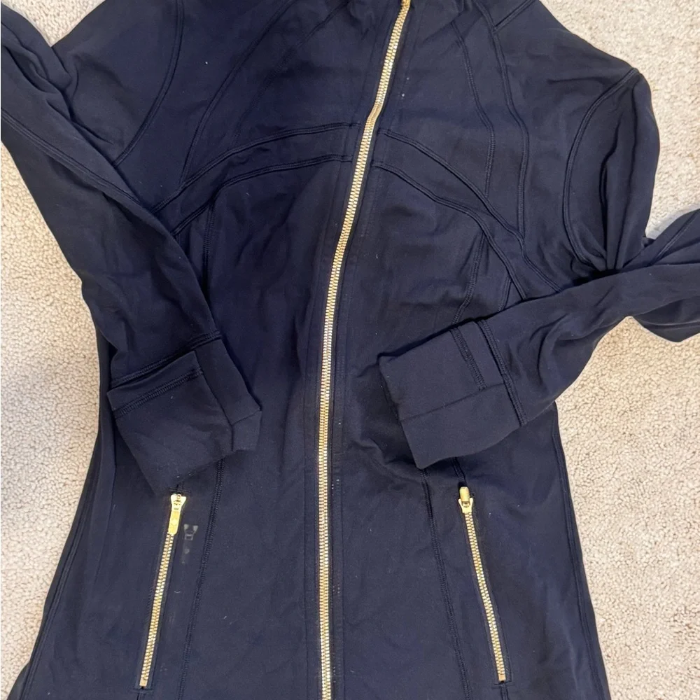 lululemon athletica Black Utility Jacket with Gold Zippers
